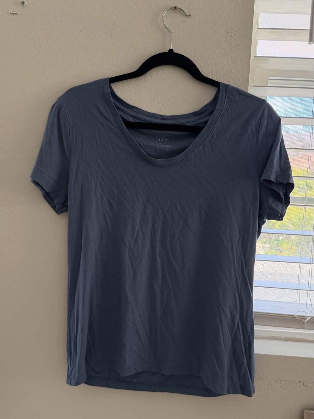Everyday Short-Sleeve Scoop Neck Tee - Slate Blue